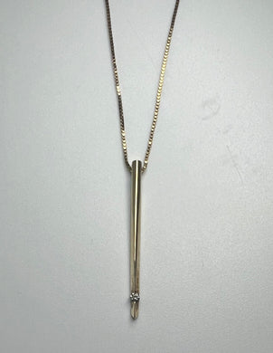 !0k Yellow Gold and Diamond Necklace
