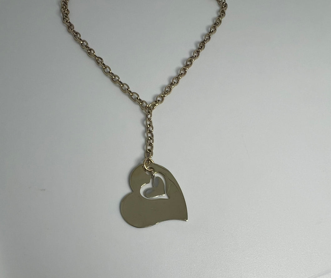 10k Double Heart Necklace