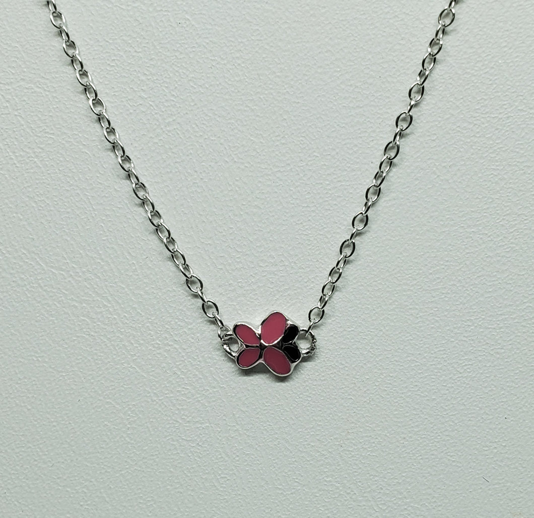Children's Enameled Butterfly Necklace