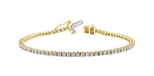 10k Diamond Tennis Bracele t-Yellow Gold 2.00ct Total Diamond Weight  -7.5 Inches 