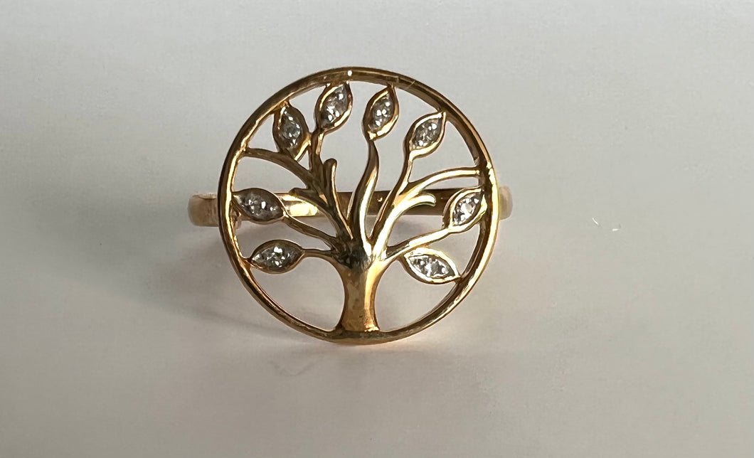 10k Yellow Gold Tree of Life Ring