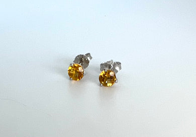 10k White Gold Citrine Earrings
