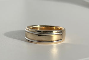 10k Men's Yellow and White Gold Ring